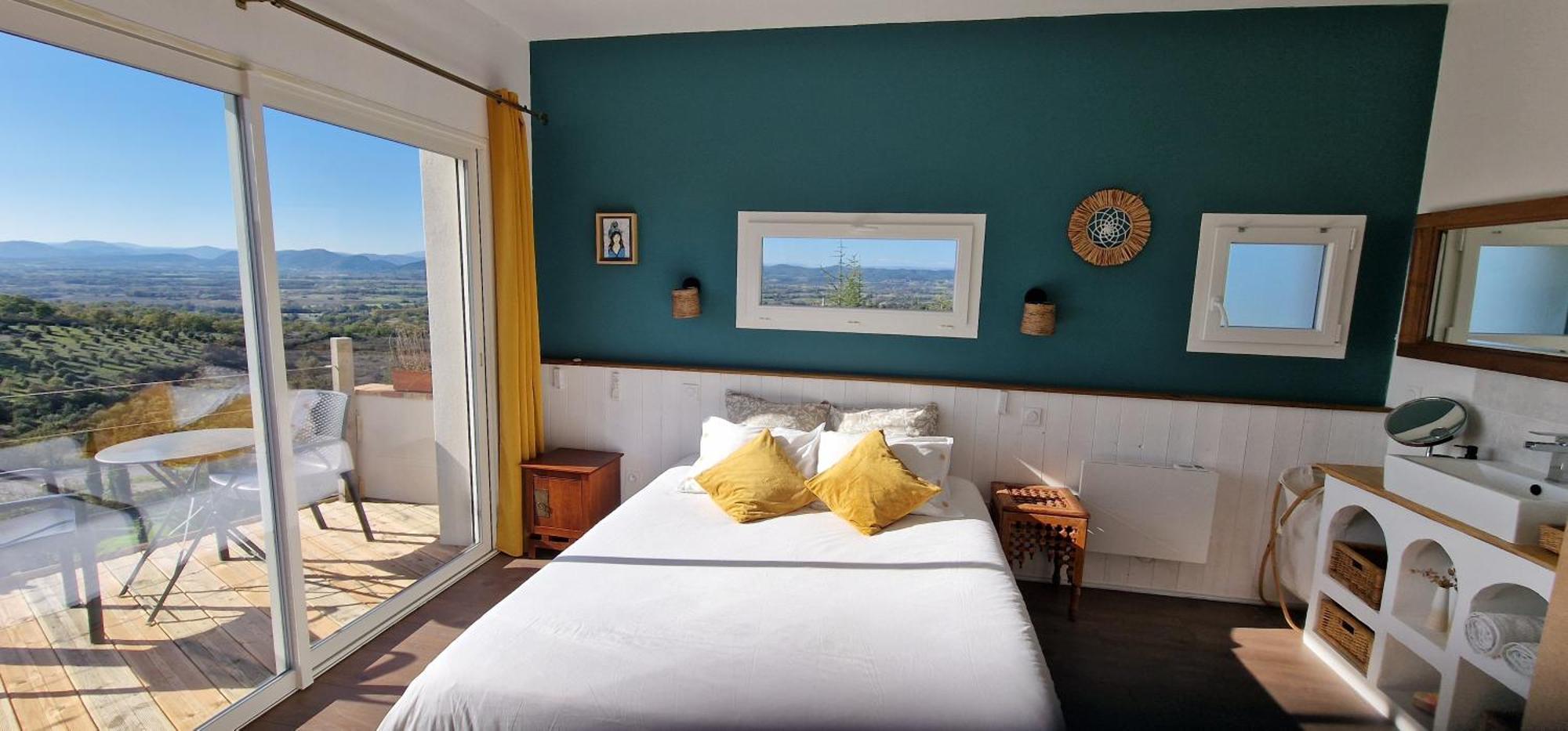 Reve D'Escapade Chambre Avec Vue Sublime Sur Les Cevennes Ardechoises Barjac  Exterior foto